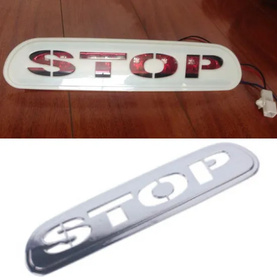 Chrome white stop brake light covers for Toyota hiace KDH200