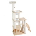 Cat Tree Tower Large Heavy Cats Eco-Friendly Modern Living Room Indoor Scratching Post Pine Condo Stable Base Premium Quality