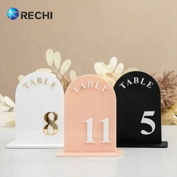 Custom Acrylic Wedding Table Sign Holder: Perspex 3D Number Sign, Letter Place Card Display Stand