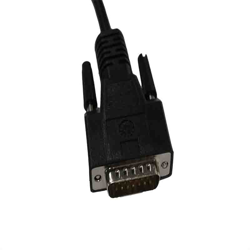 Black DB15 Cable with Dual Male and Female Connectors