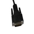 Schwarzes DB15-Kabel mit zwei männlichen und weiblichen Anschlüssen