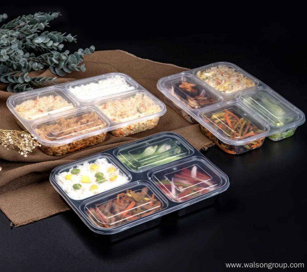 Disposable plastic take away lunch box/food container