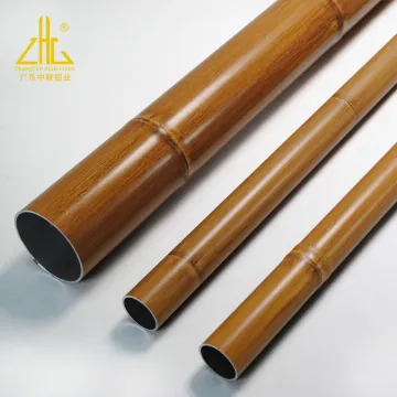 Custom Aluminum Pipe Tube with Bamboo Wood Grain Finish