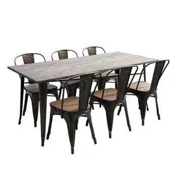Luxury Modern Marble Dining Table and Chair Set for Restaurant and Home Furniture