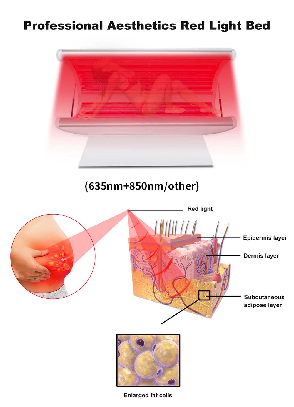 Beauty use full body spa red light therapy bed