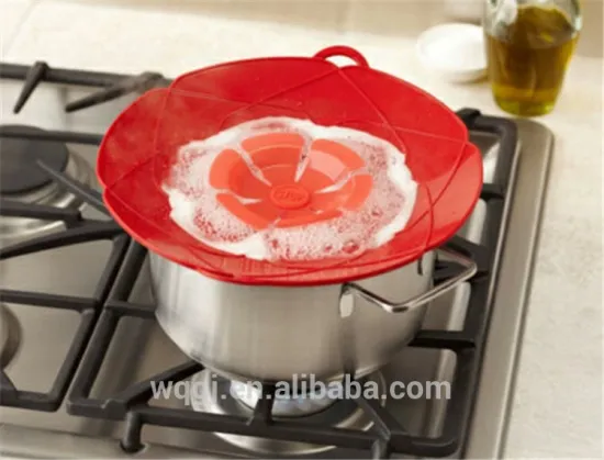 12"Silicone Spill Stopper Steam Ship Pot Pan Cover Lid