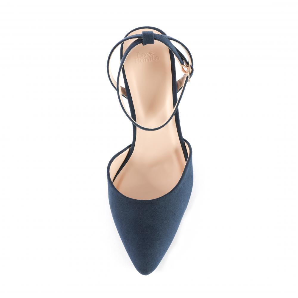 Damas Slingback negro de tacón alto