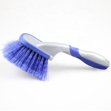 Blue Car Care Wheel Detailing Wash Brush with Plastic Handle - Kingdetail