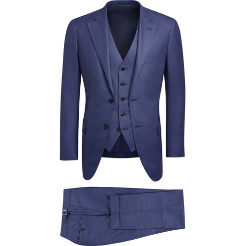 Dark Blue Woolen Groom Turkey Style Suit Set