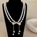 Freshwater Pearl Beads Fashion Necklace 18k Gold Plated