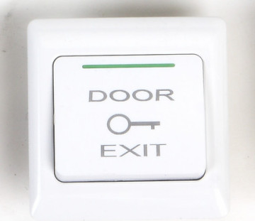 Plastic push button switch with luminescent indicators for automatic doors