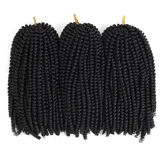 12inch Fluffy Spring Twist Crochet Hair Extensions Synthetic Crochet Braids Black Brown Braiding Hair 160g/pack