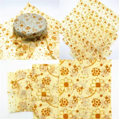 1PC Zero Waste Food Wrap Beeswax Reusable Beeswax Wrap Sustainable Plastic Free Beeswax Food Storage Wrap EcoFriendly Snack Wrap