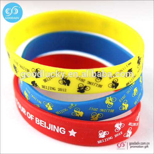 OEM factory high quality gift silicone rubber wristband/silicone bracelet
