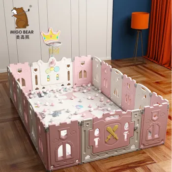 Colored Plastic European Standard Game Board Style Children's Play Fence for Baby Safety