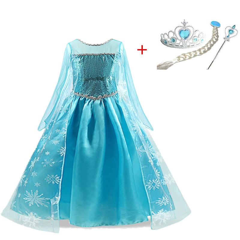 Dress Halloween Girl Costumes For Kids Winter Full Sleeve Clothing Party Dress Up For Cosplay Christmas Princess Costume