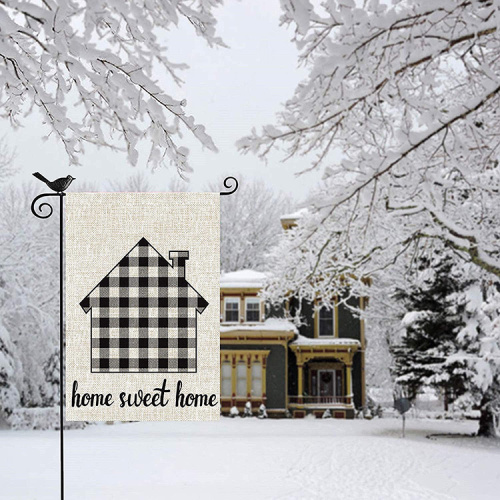 Custom Design Good Stitched Spring Welcome Garden Flag