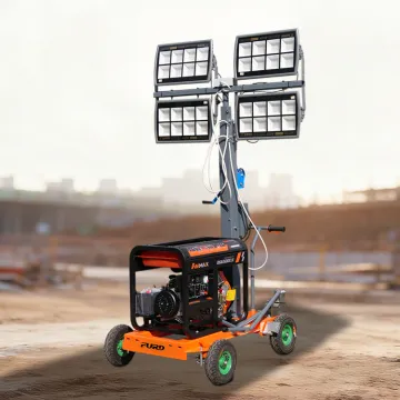 Mobile Light Tower 5M 7M 9M for Construction Portable Led Light Tower Outdoor Diesel Engine Tower Light