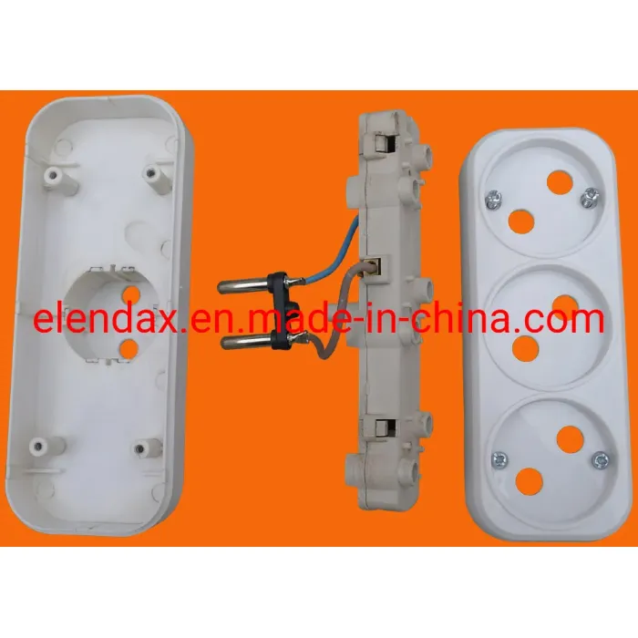 Adaptor Daya Listrik 2 Arah EU Hitam (P8812)