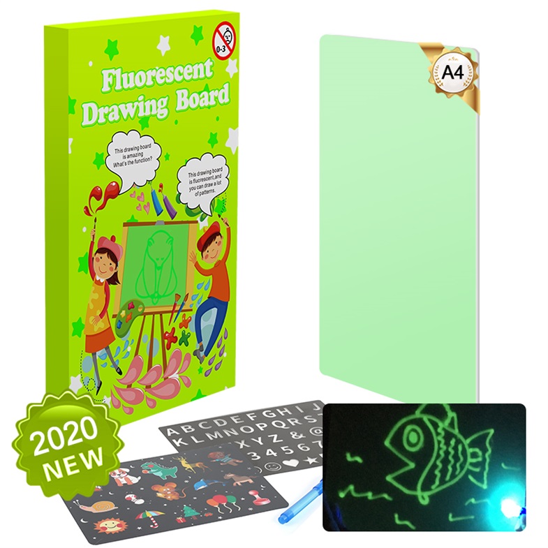 Cartoon Drawing Board Glowing