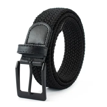 High Quality Men's Elastic Braided Woven Belts for Sport and Golf