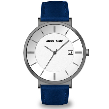 hottest ultra thin mininalist quartz watch leather band