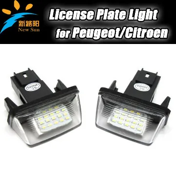 led License Plate Light for Peugeot/Citroen T206 207 407 405 306 307