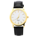 Orologio di lusso d&#39;oro impermeabile in pelle vena unisex