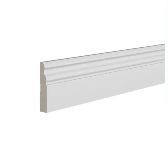 White Primed MDF baseboard skirting moulding for wall decoration