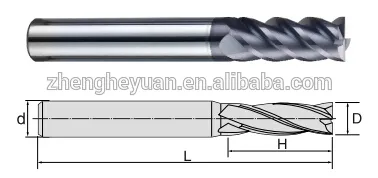 square end mills carbide solid tungsten cutting tool