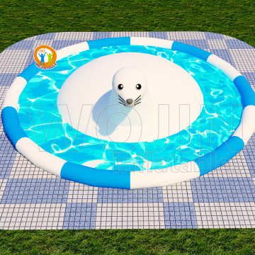 2024 New Bear Snowman Unicorn Round Inflatable Swimming Pool for Kids