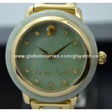 Fashion Mechanical Automatic Jade Watch, 8215 Swiss Automatic Movement, Hetian Jade Case