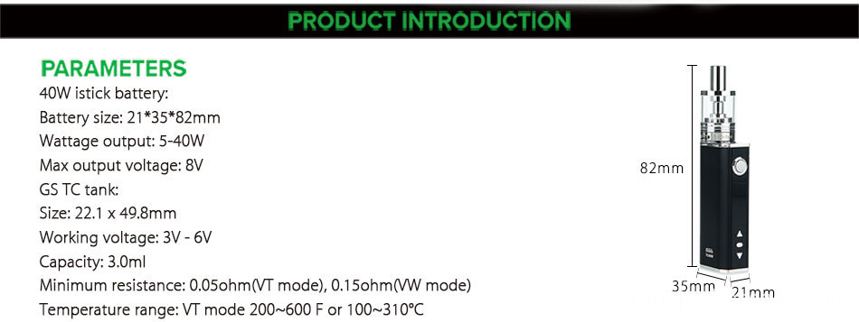 Eleaf Istick Tc 40w Balang kiti, BossGoo.com'da Yksek Kalite Eleaf  Istick Tc 40w Balang kiti