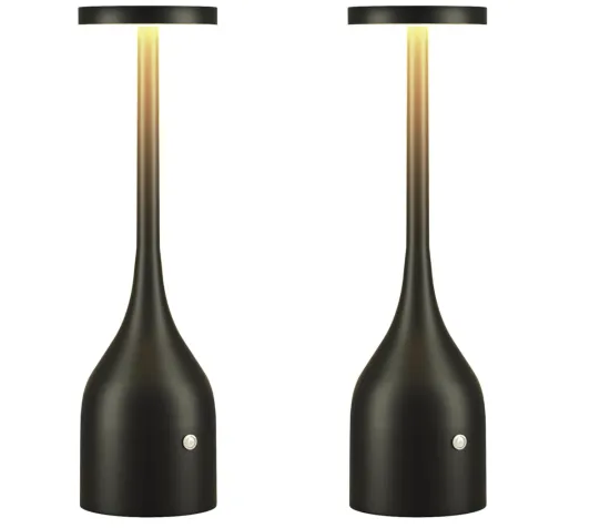 2-Pack Rechargeable Waterproof Table Lamps: 5000mAh Battery Operated LED Lights for Outdoor Use