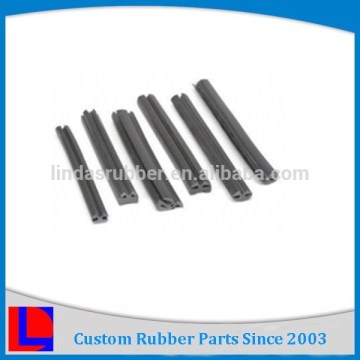 Custom design black rubber extrusion with 3m heat activated tape