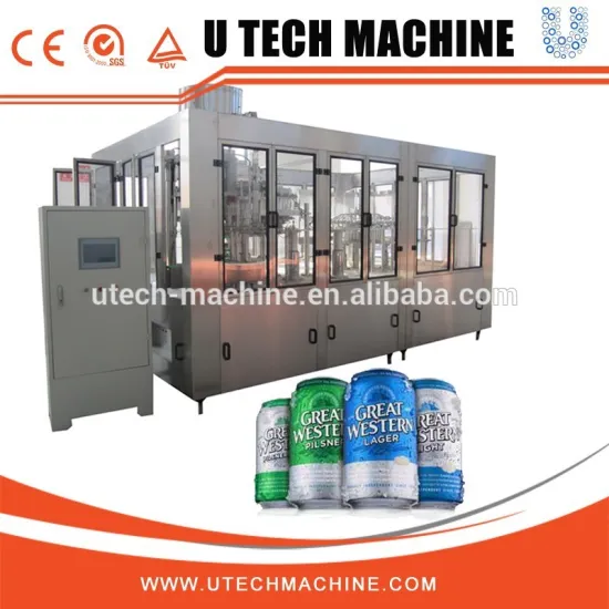 Gas Soft Drinks Packaging / Aluminum Can Filling Machine