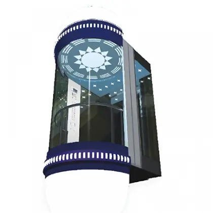 Silver and Golden Capsule Elevator for Passenger Lift