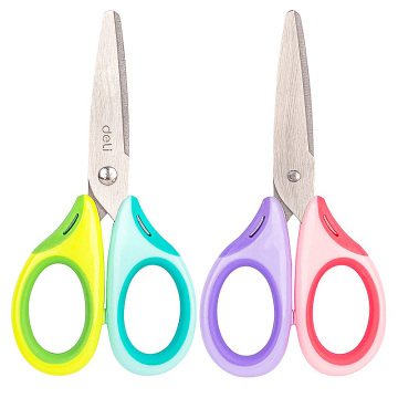 High Quality Deli E6068 Cartoon Safety Scissors for Children