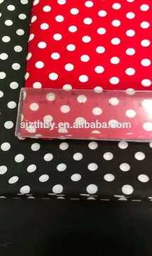 high quality polka dot print cotton spandex twill fabric