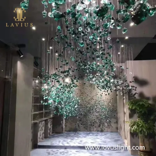 Green custom large-scale project creative hotel custom chandelier