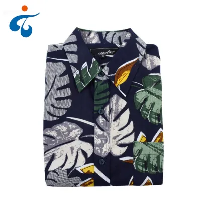 Wholesale Custom Short Sleeve Floral Hawaiian Shirts for Men