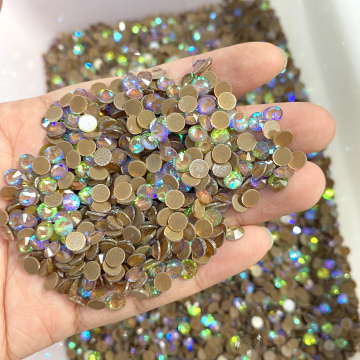 Customized Logo Package: Neon AB Glass Rhinestones for Nail Art Decor