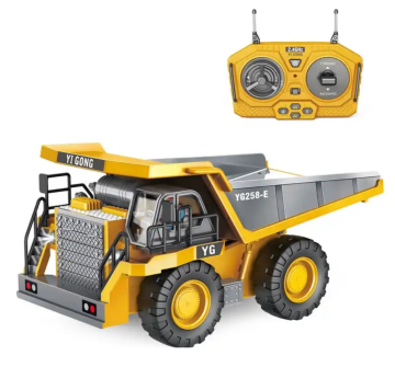 Hot Sale 9-Channel 1/24 Scale 2.4G Alloy Dump Truck with Lights - Perfect Heavy Duty Construction Toy for Kids