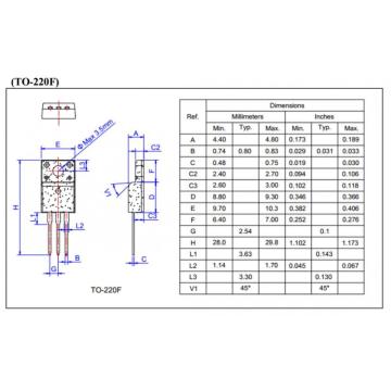 Single mesa structure TO-220F 600V BT152X-600R triac