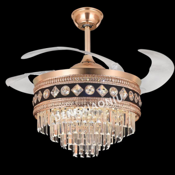 Hot Sale Energy-Saving LED Smart Chandelier Fan Lamps for Modern Living Rooms