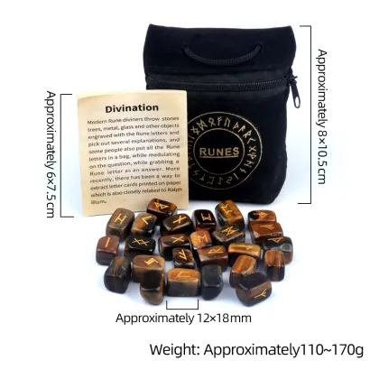Wholesale Tiger Eye Rune Set: High-Quality Stone Rune Set from India Gemstone Exporter