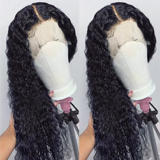 ISEE Hot Sale Brazilian Virgin Human Hair Lace Wig Vendors Wholesale Full Transparent HD Lace Front Closure Deep Wave Curly Wig
