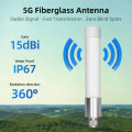 Antena de fibra de vidro de banda ultralarga 600-6000 MHz