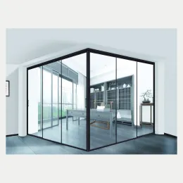 Three Panel Sliding Glass Partition Door