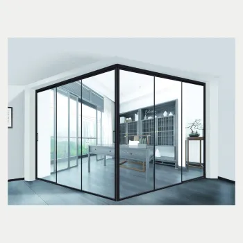 Three Panel Sliding Glass Partition Door